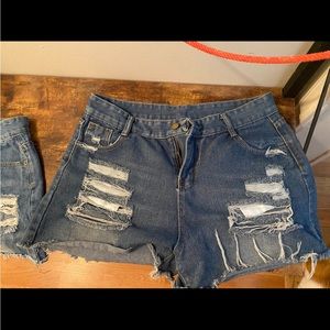 Ripped Jean shorts